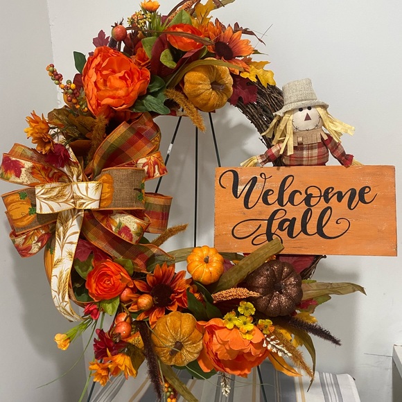 Fall Grapevine Wreath, Fall Wreath, Fall Decor - Picture 3 of 8